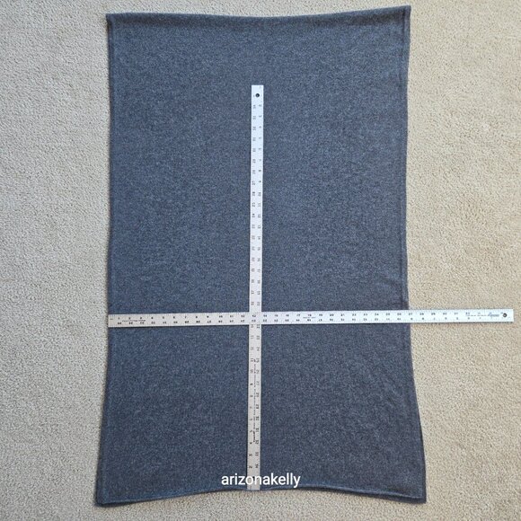 NWOT Garnet Hill Cashmere Knit Scarf Grey - Picture 7 of 9